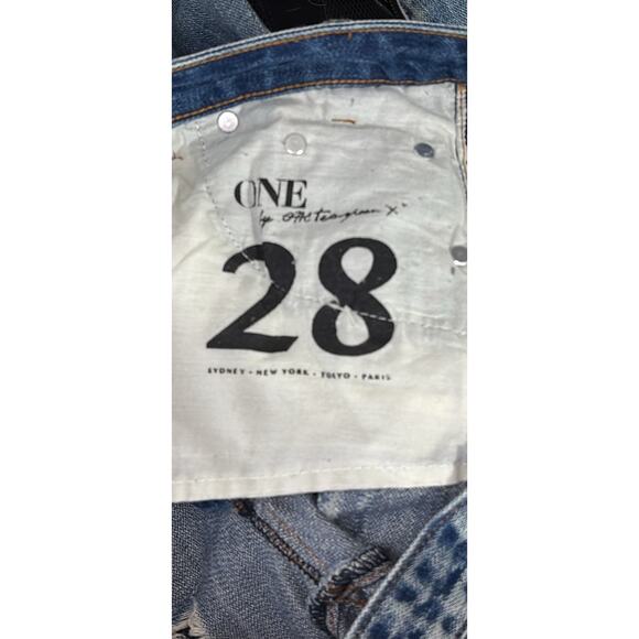 One Teaspoon Free Birds Distressed Jeans 28 Super Ripped low waist, short rise - Picture 7 of 7